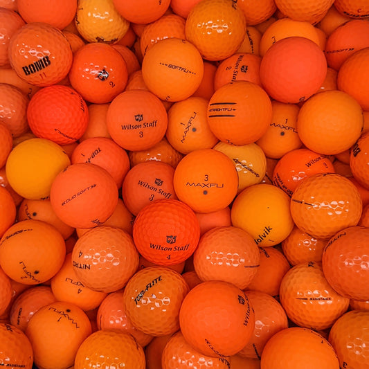 Orange Mix Colored Used Golf Balls - Choose Grade & Quantity