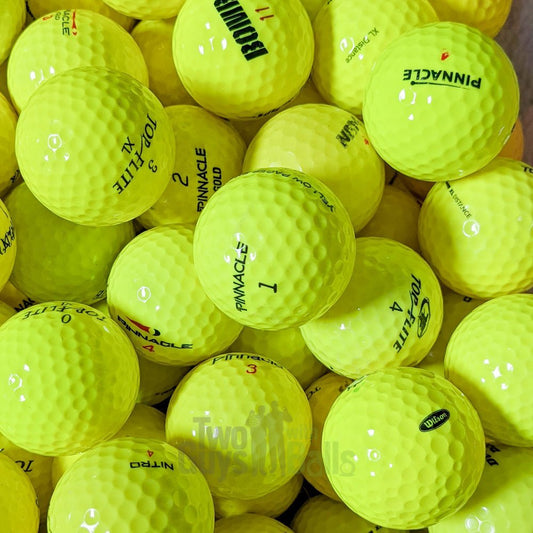 Yellow Mix Colored Used Golf Balls - Choose Grade & Quantity