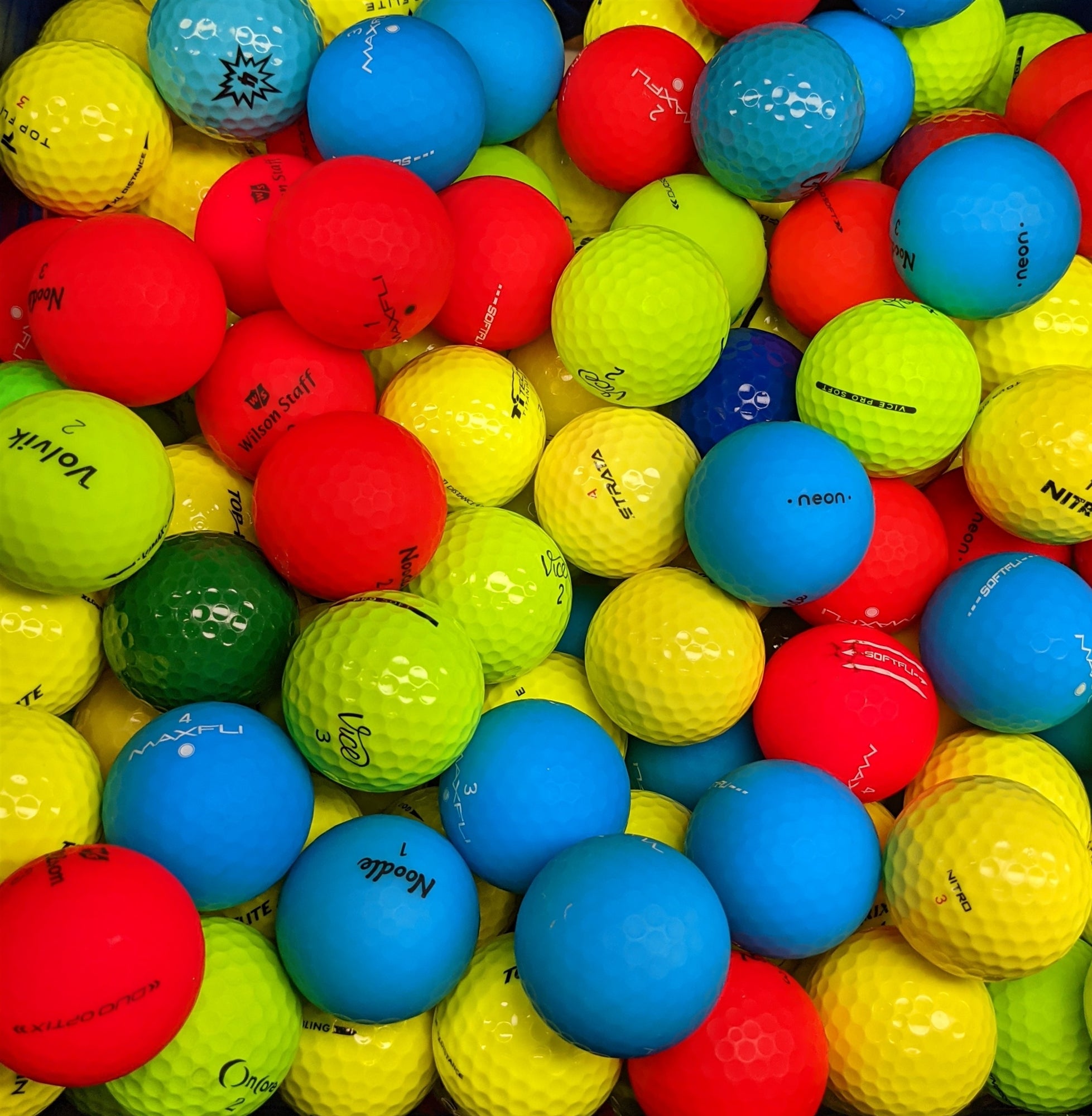 colored used golf balls – AAA Used Golf Balls